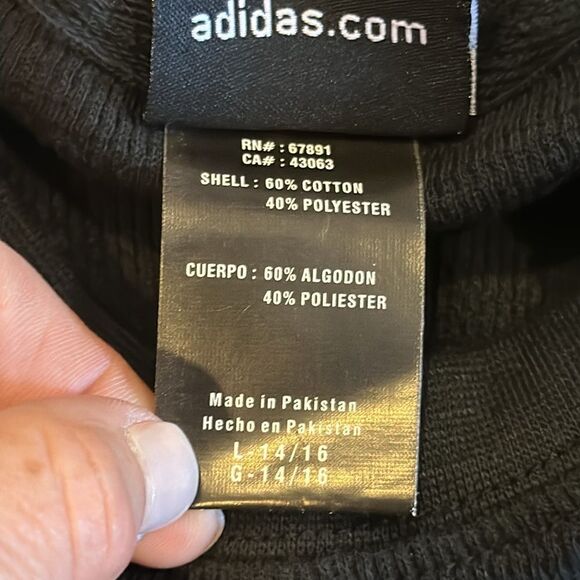 Adidas NBA Boys Brooklyn Nets Basketball Black & White Long Sleeve Shirt - Picture 6 of 7